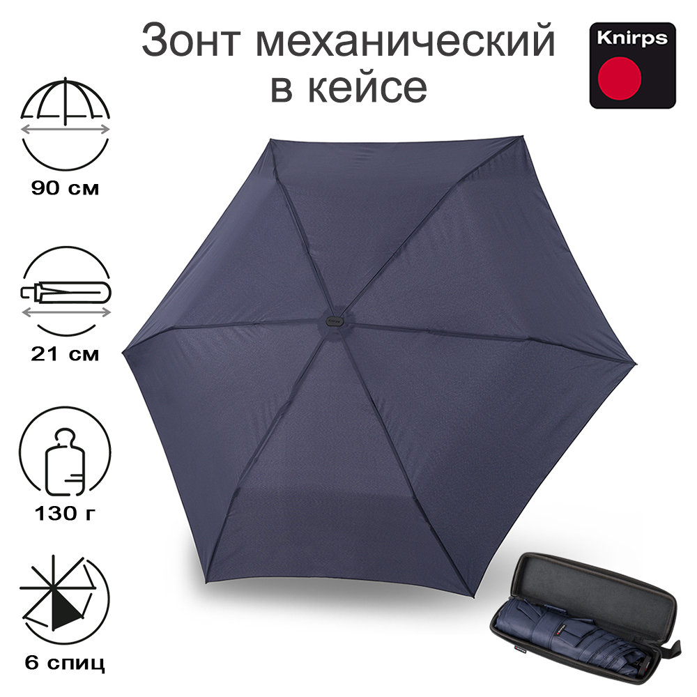 Зонт Knirps механический X4U в кейсе NAVY 95 6030 1201