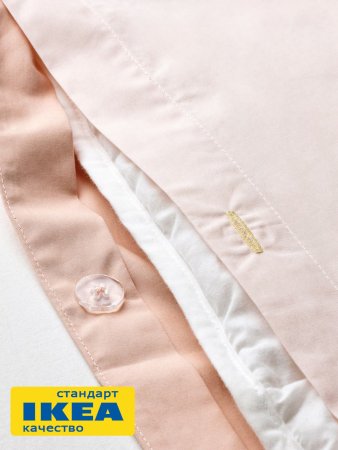 Пододеяльник 1,5-сп., наволочка САНТАЛИЯ (ИКЕА STRANDTALL) 150x200/50x70, розовый, перкаль KL-60512031. Интернет магазин Гранд Багаж 