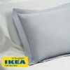 Наволочка ПЕРСЕЯ (ИКЕА ПЕРСИЯ) 50x70 с ушками, светло-серый однотонный, сатин KL-25369874. Интернет магазин Гранд Багаж 