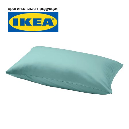 Наволочка IKEA НАТТЭСМИН 50х70, серо-бирюзовый, сатин, лиоцелл IK-30486627