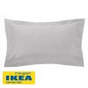 Наволочка ПЕРСЕЯ (ИКЕА ПЕРСИЯ) 50x70 с ушками, светло-серый однотонный, сатин KL-25369874