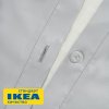 Пододеяльник 2-сп., 2 наволочки с ушками ПЕРСЕЯ (ИКЕА ПЕРСИЯ) 200x200/50x70, светло-серый однотонный, сатин, лиоцелл KL-77738929. Интернет магазин Гранд Багаж 