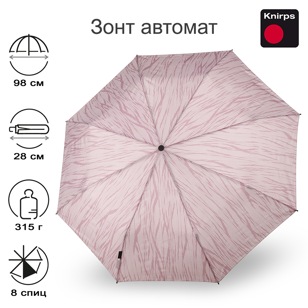 Зонт Knirps автомат T.200 Medium Duomatic LIANA ROSEWOOD 95 3201 8834