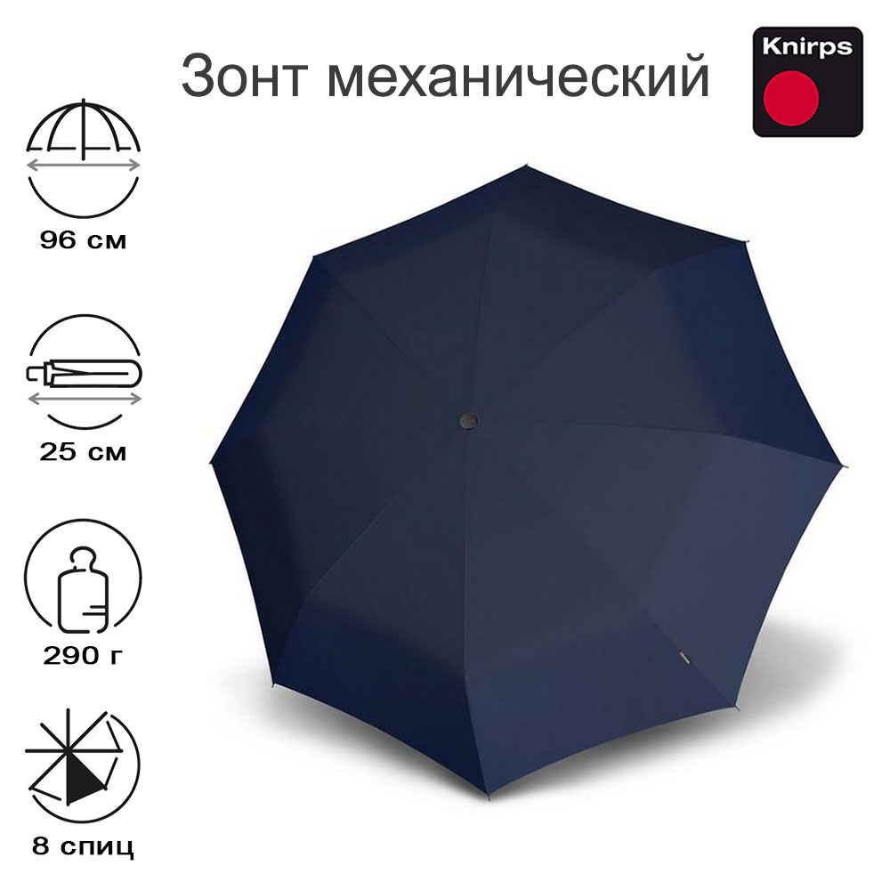 Зонт Knirps механический TIMBER Manual NAVY 95 4030 1208