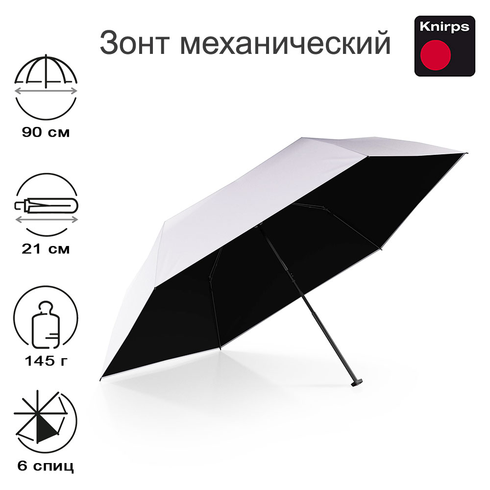 Зонт Knirps механический US.050 Ultra Light Slim Manual LILAC WITH BLACK COATING 95 0050 17502
