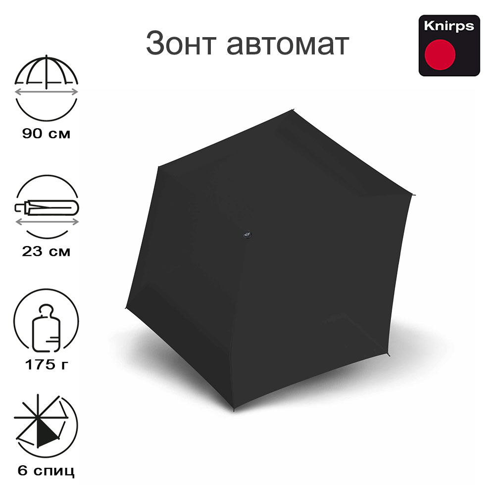 Зонт Knirps автомат MINI Duomatic MIDNIGHT BLACK 95 8100 1001