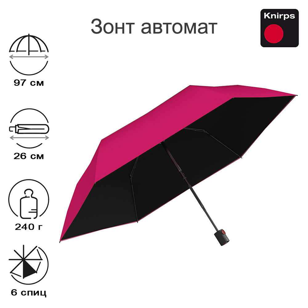 Зонт Knirps автомат U.200 Ultra Light Medium Duomatic LOVE WITH UV COATING AND HEATSHIELD 95 2200 87022