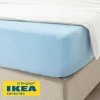 Простыня на резинке ДВАЛИЯ (ИКЕА DVALA) 120х200, голубой, миткаль KL-28529348. Интернет магазин Гранд Багаж 