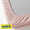 Простыня на резинке ДВАЛИЯ (ИКЕА DVALA) 120x200, светло-розовый, миткаль KL-64928825. Интернет магазин Гранд Багаж 