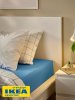 Простыня на резинке ДВАЛИЯ (ИКЕА DVALA) 90x200, голубой, миткаль KL-87228047. Интернет магазин Гранд Багаж 