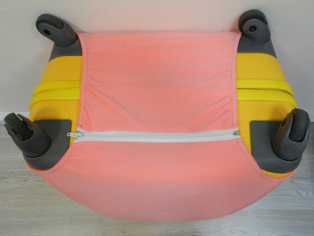 Чехол для чемодана на 4-х колесах (розовый) extracase