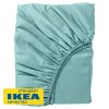 Простыня на резинке НАТЕСМИО (ИКЕА НАТТЭСМИН) 200x200, серо-бирюзовый, сатин KL-19940820
