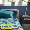 Пододеяльник 1,5-сп., наволочка с ушками ЛЮТЕСМИО (ИКЕА ЛЮКТЭСМИН) 150x200/50x70, темно-зеленый, сатин KL-40432945. Интернет магазин Гранд Багаж 