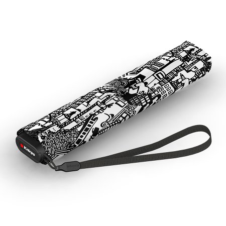 Зонт Knirps механический US.050 Ultra Light Slim Manual STORY BLACK WITH BLACK COATING 95 0050 88142. Интернет магазин Гранд Багаж 