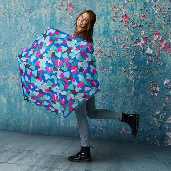 Зонт Knirps автомат U.200 Ultra Light Medium Duomatic HEARTBREAK 95 2200 8813. Интернет магазин Гранд Багаж 