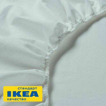 Простыня на резинке ПЛАТАН (ИКЕА ПЛАТТМАЛ) 160x200, мятный, сатин, лиоцелл KL-50102005. Интернет магазин Гранд Багаж 