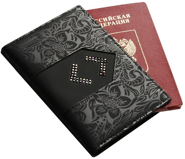 Обложка для паспорта Kniksen ОП-16-lancetta-black. Интернет магазин Гранд Багаж 
