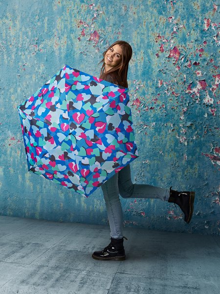 Зонт Knirps механический US.050 Ultra Light Slim Manual HEARTBREAK 95 0050 8813. Интернет магазин Гранд Багаж 