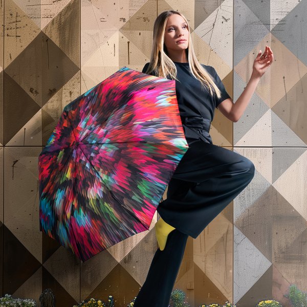 Зонт Knirps автомат T.200 Medium Duomatic PEACOOK RED 95 3201 8826. Интернет магазин Гранд Багаж 