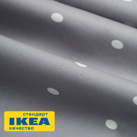 Пододеяльник 2-сп., 2 наволочки с ушками КРАСУЛЯ (ИКЕА КРАССУЛА) 200x200/50x70, серый, сатин, лиоцелл KL-77719921. Интернет магазин Гранд Багаж 