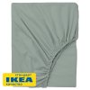 Простыня на резинке АСЕЛИЯ (ИКЕА NÄSSELKLOCKA) 140x200, светлый серо-зеленый/однотонный, сатин KL-52369874