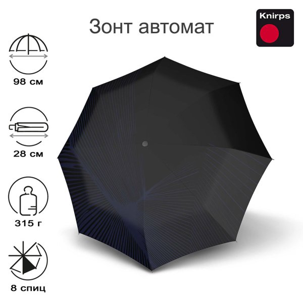 Зонт Knirps автомат T.200 Medium Duomatic THUNDER WATER 95 3201 8892