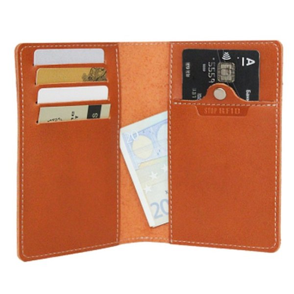 Обложка для паспорта STOP RFID ОП-S/рыжий. Интернет магазин Гранд Багаж 