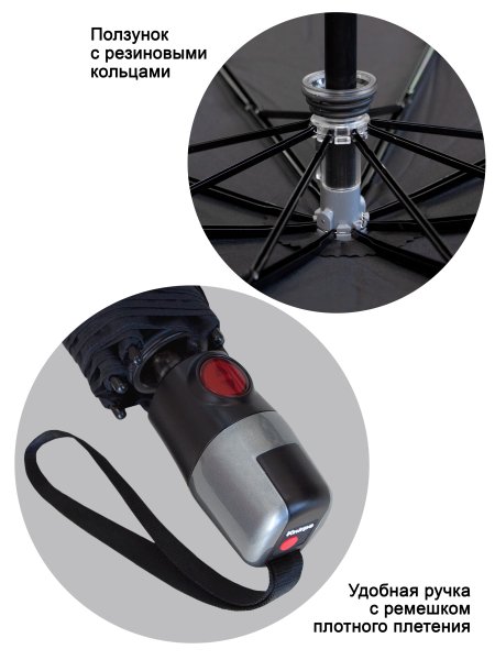 Зонт Knirps автомат T.301 Large Duomatic BLACK 95 3301 1000. Интернет магазин Гранд Багаж 