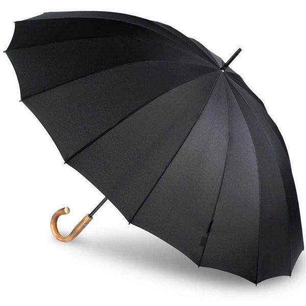 Зонт-трость Bugatti механический DOORMAN UNI BLACK 71763001BU-uc. Интернет магазин Гранд Багаж 