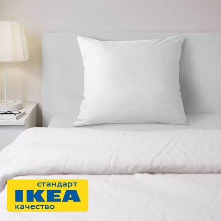 Наволочка НАТЕСМИО (ИКЕА НАТТЭСМИН) 70x70, белый, сатин KL-52639875. Интернет магазин Гранд Багаж 
