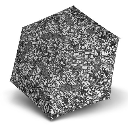 Зонт Knirps механический US.050 Ultra Light Slim Manual STORY BLACK WITH BLACK COATING 95 0050 88142. Интернет магазин Гранд Багаж 