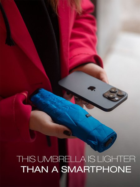 Зонт Knirps механический X4U в кейсе NEON BLUE 95 6030 8803. Интернет магазин Гранд Багаж 