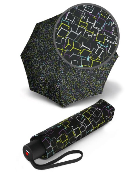Зонт Knirps механический A.050 Medium Manual CUBES BLACK 95 7051 8668. Интернет магазин Гранд Багаж 