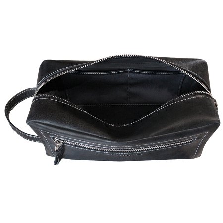 Кожаная дорожная косметичка-несессер Apache черный Н-1-А