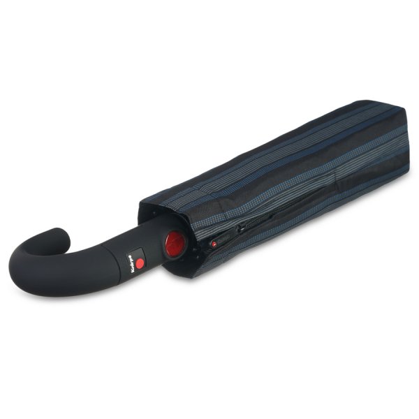 Зонт автомат Knirps T.260 Medium Duomatic Crook Handle 2LINE UP BLACK ECOREPEL 95 3260 8499-uc. Интернет магазин Гранд Багаж 