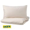 Еврокомплект постельного белья НАТЕСМИО светло-бежевый. IKEA стандарт и качество