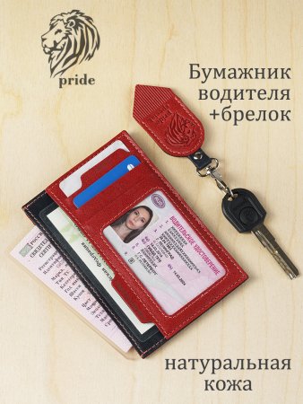 Обложка для автодокументов VIGRANA Pride Special красный ОВ-ПС/красный