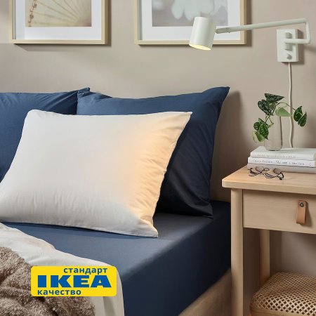 Простыня на резинке 160х200, темно-синяя ViGrand УЛЬВИДОРО - аналог IKEA УЛЛЬВИДЕ