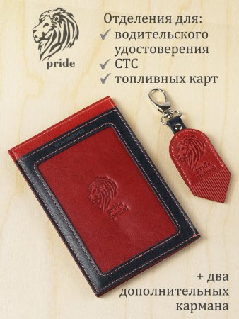 Обложка для автодокументов VIGRANA Pride Special красный ОВ-ПС/красный. Интернет магазин Гранд Багаж 