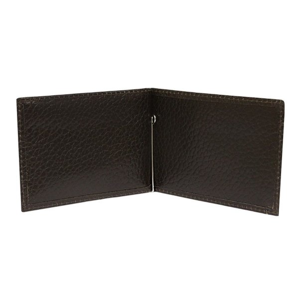 Зажим для денег из натуральной кожи ОК-PS/коричневый с технологией STOP RFID.. Интернет магазин Гранд Багаж 