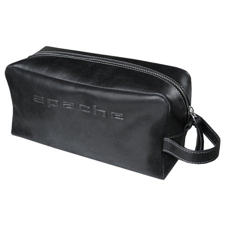 Кожаная дорожная косметичка-несессер Apache черный Н-1-А