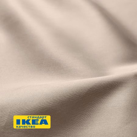 Простыня на резинке НАТЕСМИО (ИКЕА НАТТЭСМИН) 90x200, светло-бежевый, сатин KL-60442745. Интернет магазин Гранд Багаж 