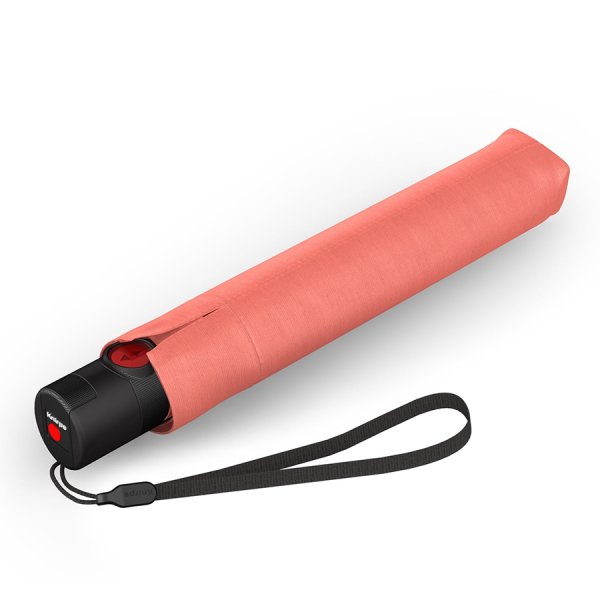 Зонт Knirps автомат U.200 Ultra Light Medium Duomatic SALMON WITH BLACK COATING 95 2200 86792. Интернет магазин Гранд Багаж 