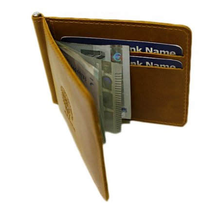 Зажим для денег PERSON OK-А Апачи желтый из натуральной кожи купить в интернет магазине Гранд Багаж