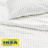 Пододеяльник 1,5-сп., наволочка ДОРОТЕЯ (ИКЕА DOFTAKLEJA) 150x200/50x70, белый в серую полоску/клетку KL-17241248. Интернет магазин Гранд Багаж 