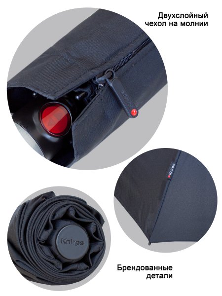Зонт Knirps автомат T.301 Large Duomatic BLACK 95 3301 1000. Интернет магазин Гранд Багаж 