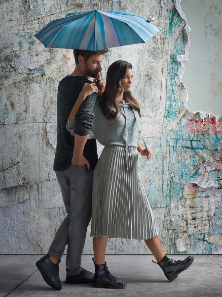 Зонт Knirps автомат T.200 Medium Duomatic SOFT MINT 95 3201 8777. Интернет магазин Гранд Багаж 