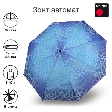 Зонт Knirps автомат T.200 Medium Duomatic HEAL BLUE UV PROTECTION 95 3201 8562
