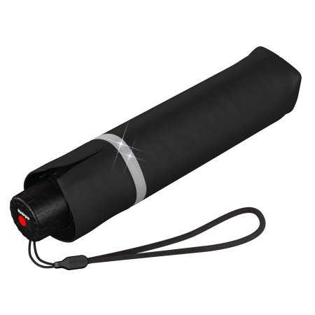 Зонт Knirps механический X.050 Rookie Manual BLACK REFLECTIVE 95 6050 1000. Интернет магазин Гранд Багаж 