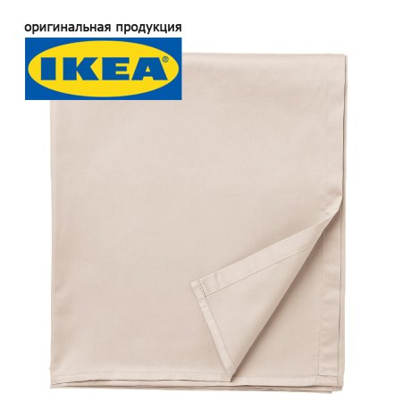 Простыня прямая IKEA НАТТЭСМИН 150х260, светло-бежевый, сатин, лиоцелл IK-90442777